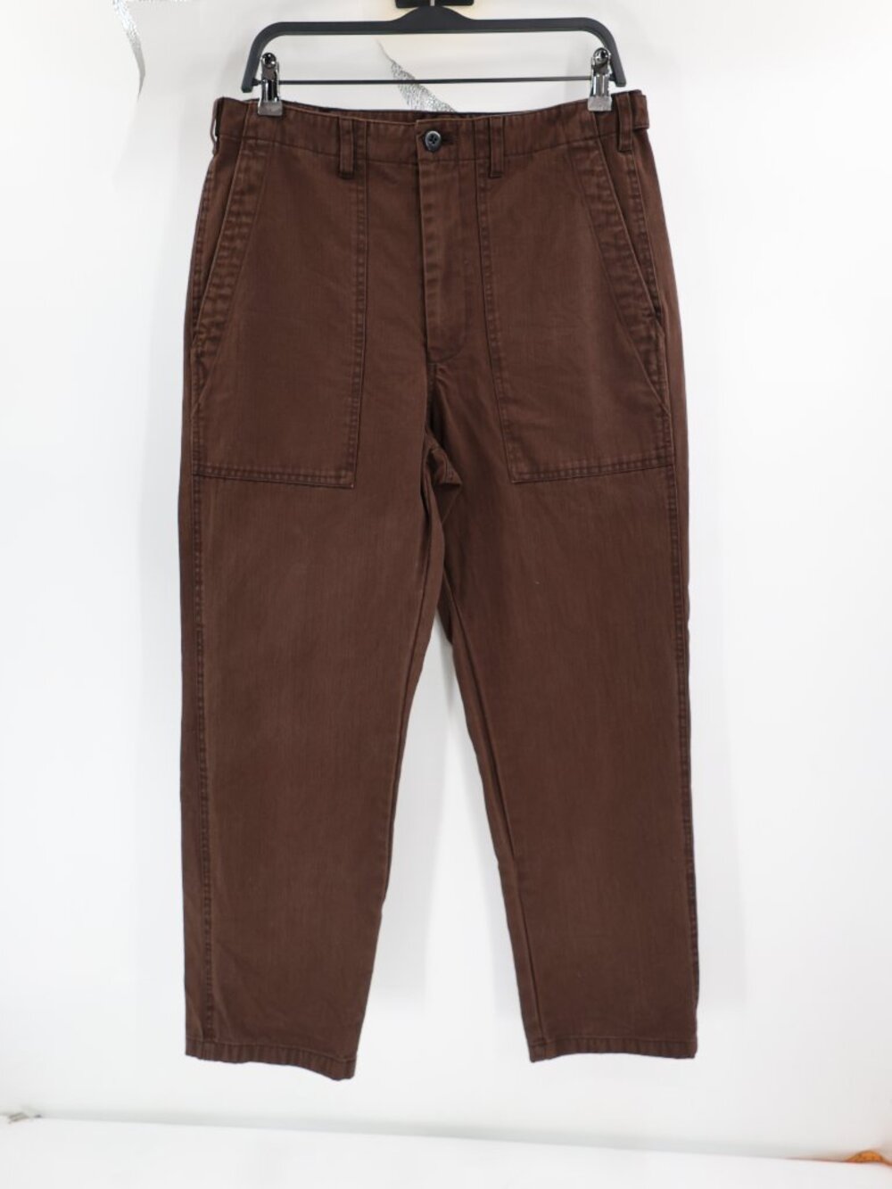Alex Mill Pant Women 10 L28 herringbone Twill Tapered High Rise Utility Workwear - Picture 1 of 11